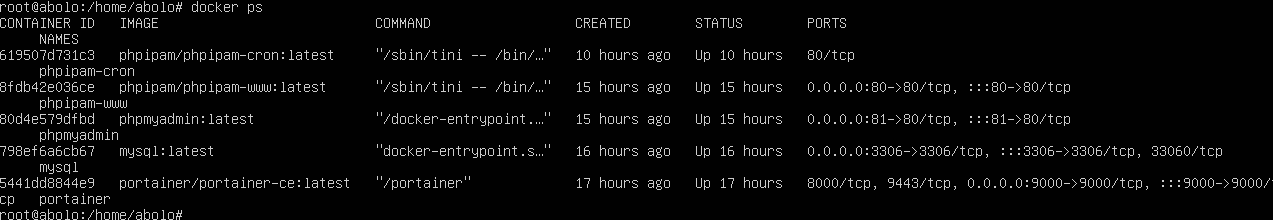 使用docker部署phpipam